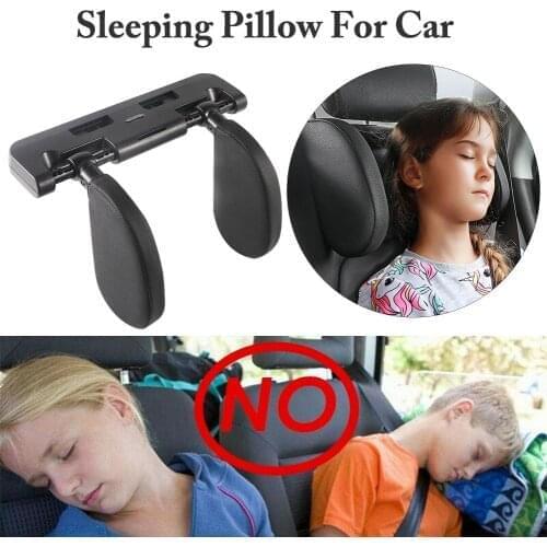 Car Seat Pillow Headrest Neck Memory Foam Leather Car Neck Pillow Support Travel Sleeping Cushion Universal Chair Headrest