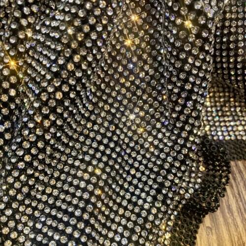 Crystal Castle Excellent Sparkle Scarf Mesh Rhinestones Sheet Strass Textile Net Rhinestones Fabric For Dresses