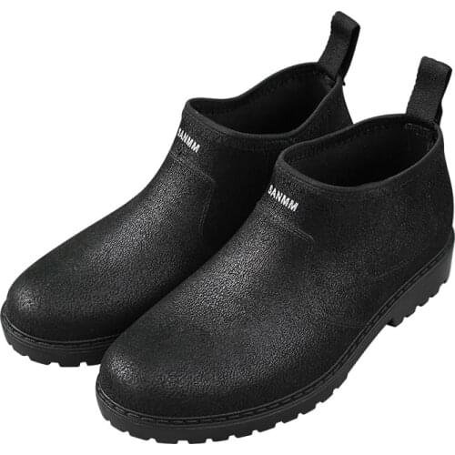 Rain Boots New Arrivals Fashion Ankle Mens Rainboots Rubber Non-slip Work Shoes Trendy Casual Adult Boots PVC Water Shoes