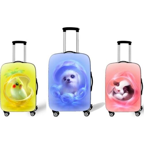 Cute Animals cats and dogs Print Luggage Cover Travel Accessories Large Suitcase Covers High Elastic Protective Organizer