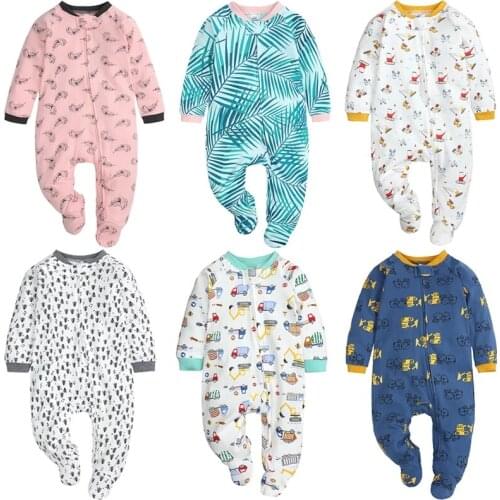 Newborn Cotton Romper Cute Cartoon Printed Infant Boys Jumpsuit Spring Autumn Casual Thin Section Baby Rompers Baby Girl Clothes