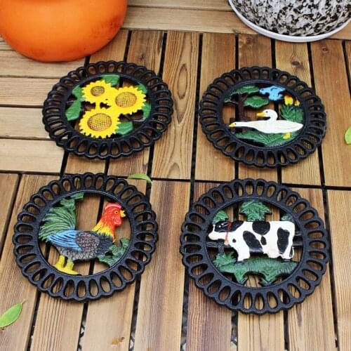 Cast iron enamel pot matching pot pad high temperature resistant anti scald kitchen table mat thermal insulation plate pan pad