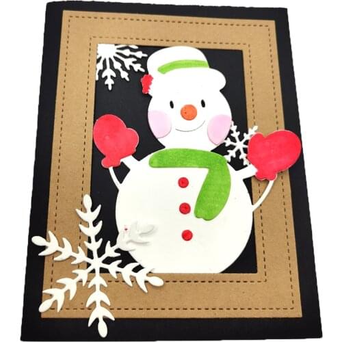 Julyarts 1pcs Snowman Scarf Gloves Christmas Scrapbooking Material For Album Paper DIY Gift Card Decoration Embossing Dies New