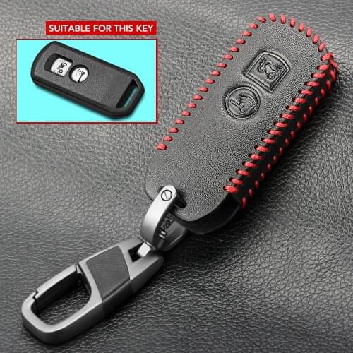 Leather Key Case For Honda PCX 150 hybrid X-ADV SH125 Scoopy SH300 Forza 125 300 2018 Motorcycle Scooter 2 Button Smart Key