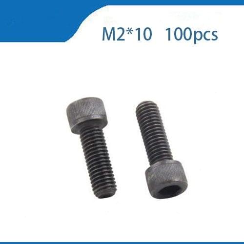 M2*10 mm Black Grade 12.9 Alloy Steel Hex Socket Head Cap Screw Bolts 2018 hot sale with free shipping