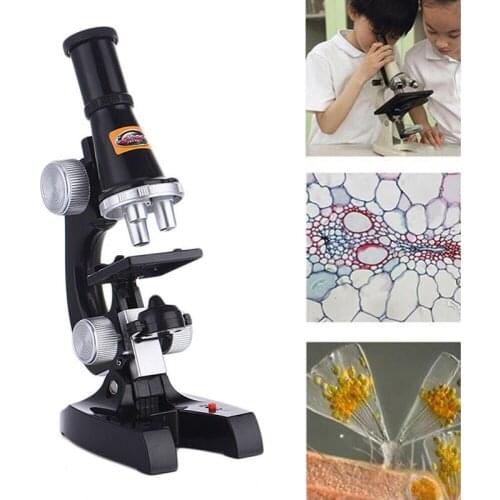 500X Junior Microscope Science Lab Set Kids Educational Toy Black Biological Microscope Magnifier Childrens Educational Toys