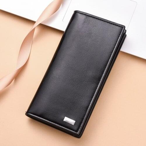 Mens Wallet Fashion Long PU Leather Wallets Large-Capacity Mobile Phone Bag Card Holder Coin Purse Cartera Hombre Wallet Men