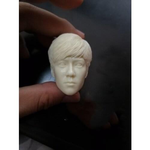 1/6 Scale Young Male Unpainted Head Model Similar to Lu Han for 12''Figure Body Accessories DIY