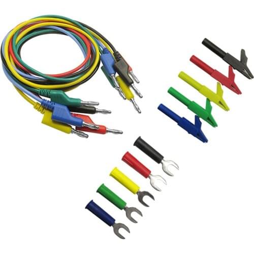 New Cleqee P1036A 4mm Banana to Banana Plug Test Lead Kit for Multimeter Cable Match Alligator Clip&U Type Test Probe