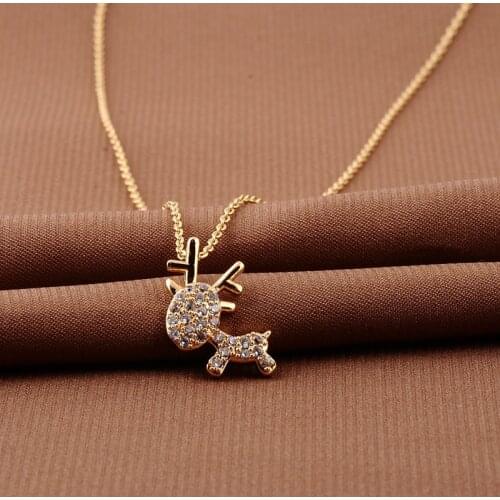 Fawn Necklace Fashion Clavicle Chain Animal Necklace for Women Jewelry Accessories