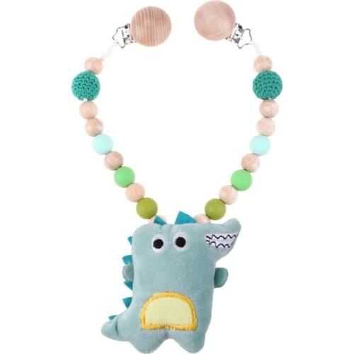 Baby Stroller Pendant Rattle Pacifier Chain Pram Clip Crochet Beads Infants Nursing Teething Chewing Toys