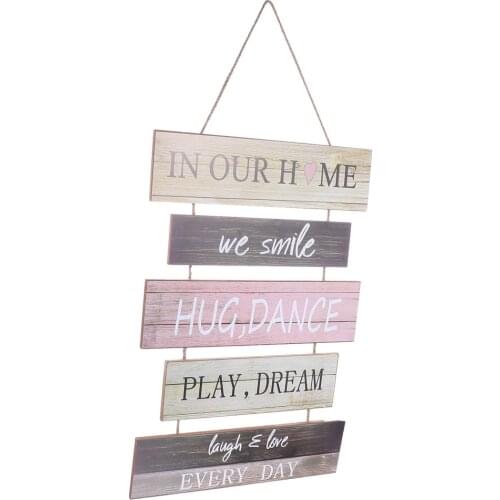 1pc Rustic Style Wooden Wall Tag Hanging Board Creative Home Hanging Ornament