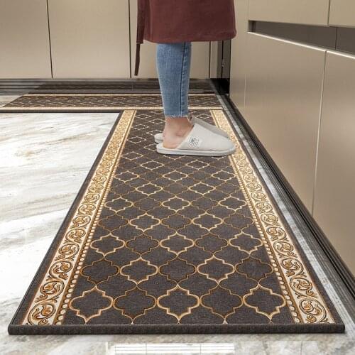 Simple Bathroom Kitchen Carpet Doormat Hallway Anti-Slip Bedroom Rugs Absorb Water Kitchen Mat Bath Door Mat Laundry Floor Mat