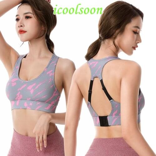 Adjustable Yoga Steel Ring Run Fitness Large Plus Size Sports Underwear Gathered Workout Tops Sexy Lingerie High Impact Bra