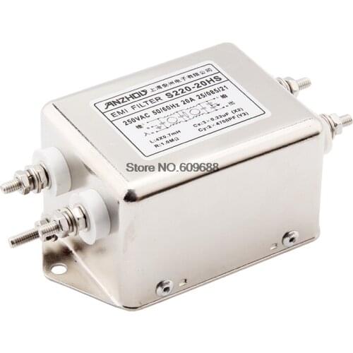 S220-10HS 10A 20A 250V Double-Section High-Performance Power Filter PLC Special Filter Inductor S220-20HS