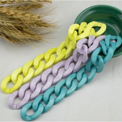 40/50/60cm Replacement Resin Chain For Handle Bag Handbag Antique Colorful Detachable DIY Accessories For Bag Strap Hardware