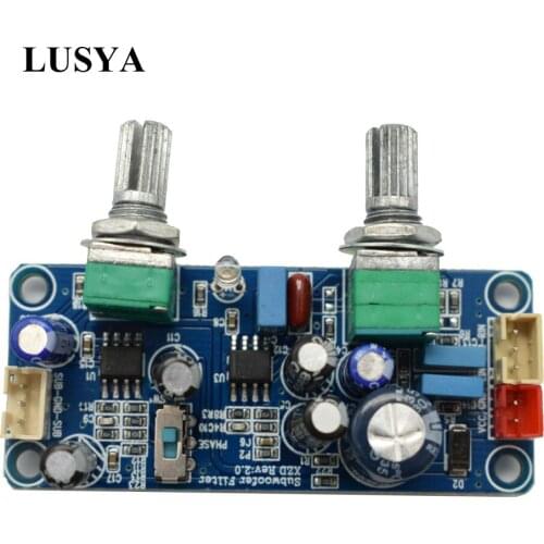Lusya Single Power DC 9-32V Low Pass Filter Bass Subwoofer Pre-AMP Amplifier Board with Bass volume adjustment A7-011