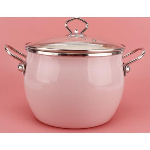 High color good quality macarone enamel best style soup pot stewing gas induction cooker kitchen cookware casserole