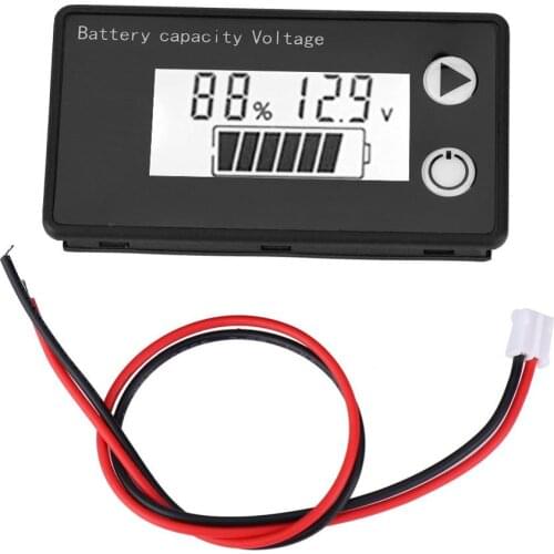 LCD 12V Battery Capacity Indicator Tester Lithium Battery Universal Digital Display Voltmeter Battery Capacity Voltage
