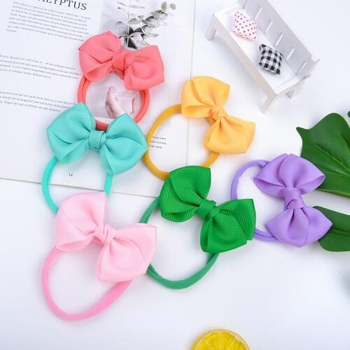 20Colors Winter Girls 3.6Inch Fashion Nylon Solid Baby Headband For Children Hairband Newborn Kids Toddler Hair Accessories 420