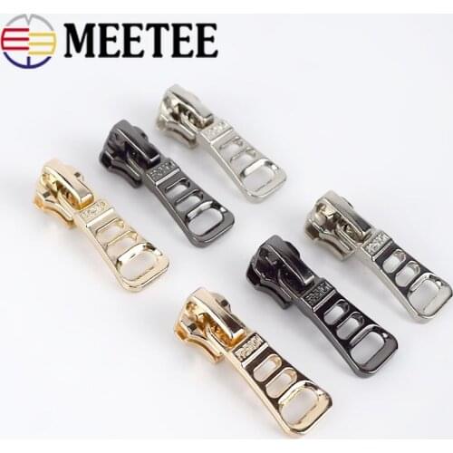 10/20pcs Meetee 5# Metal Zipper Slider Repair Kit Zipper Head for Clothing Coat Bags Zipper Diy Sewing Accessories G4-1