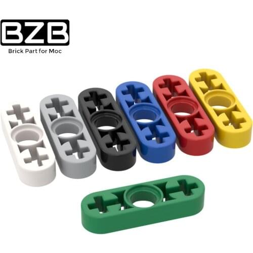 10Pcs 6632 1x3 Bolt Hole Liftarm Shaft MOC 65123 Blocks Bricks Parts DIY Technical Parts Compatible LEGO Tech Toys For Kids