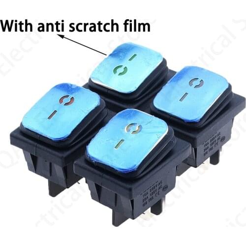 16A 250VAC Heavy Duty KCD4-201 KCD4 Waterproof Rocker Switch Latching ON OFF 12V 220V Red Green Blue Yellow Light Illuminated