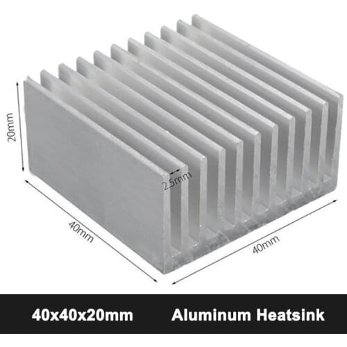 5 Pieces Gdstime 40x40x20mm Aluminum HeatSink Heat Sink Radiator for Electronic Chip LED RAM Cooler Cooling