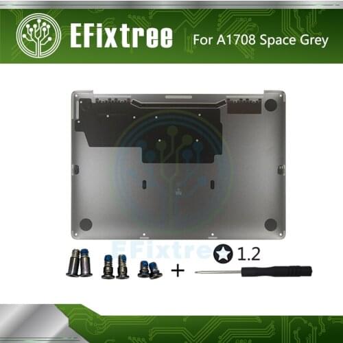 5 PCS Bottom Case + Screw Sets +Screwdriver For Macbook Pro 13'' A1708 Lower Case Battery Cover Late 2016 Mid 2017 Grey Gray