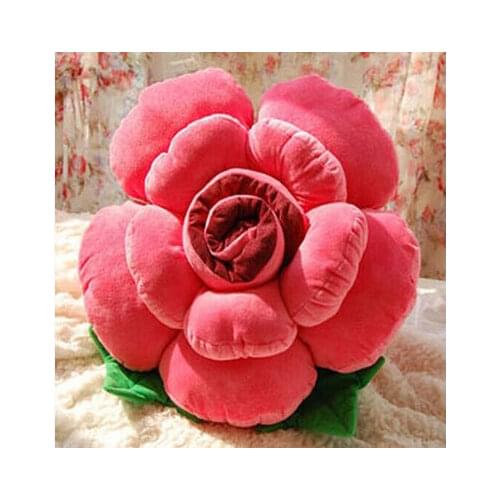 50cm Romantic Valentines Gift Toy rose cushion Big rose car pillow Wedding decoraiton toy rose Plushed red rose cushion