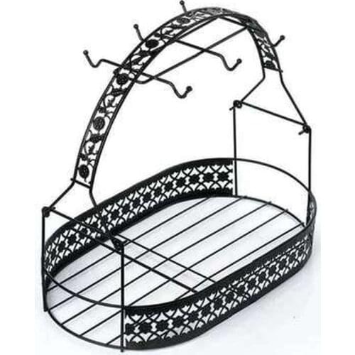 6 Cups Stand Golden Metal Cups Basket Holders Rack Nordic Tabletop Coffee Mug Holder Drinkware Home Kitchen Storage Organizer