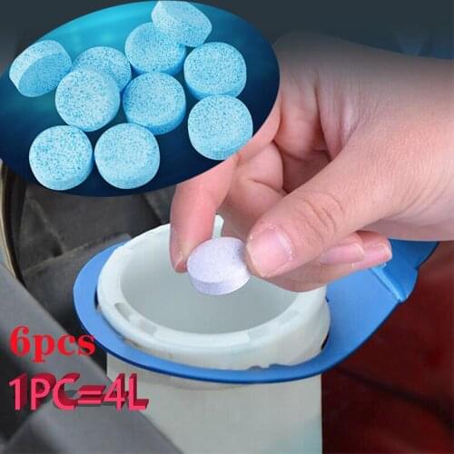 6Pcs Car windshield Solid Cleaner Effervescent Tablets Auto Accessories for Chevrolet Cruze TRAX Aveo Lova Sail EPICA Captiva Ma