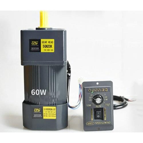AC220V60W 5IK60RGN-CF single-phase speed-regulating gear motor,power tool/mechanical equipment accessories, multi-speed optional