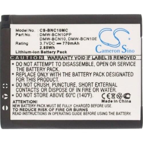 Cameron Sino 770mah battery for LEICA C V-LUX50 for PANASONIC Lumix DMC-LF1 DMC-LF1K DMW-BCN10 Camera Battery