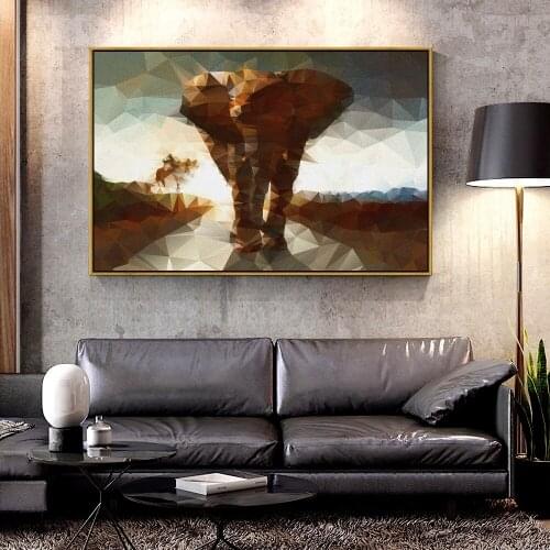 Artcozy Oil Canvas Painting adstract elephant paint For Home Decoration Wall Art