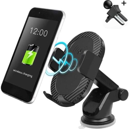 Car Wireless Charger Mobile Phone Power Supply Charging Bracket Paste Holder Air Outlet Stand