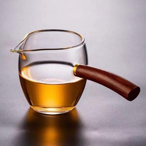 Gongdao Cup Tea Leak Set Japanese Style Male Cup Glass Thickened Heat-Resistant Side Handle Tea Dispenser