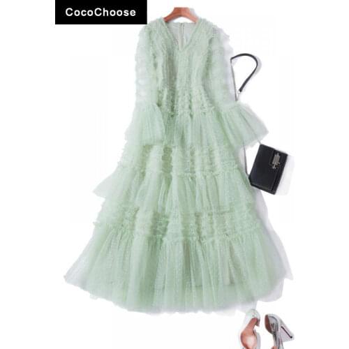 Зеленые летние платья Cocochoose China At AliExpress