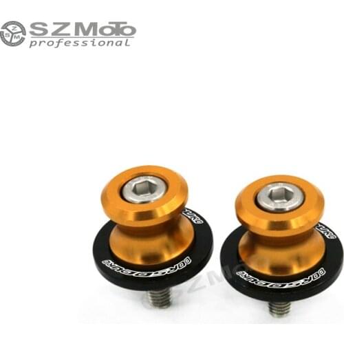 For Aprilia SMV 1200 Dorsoduro 750 Motorcycle Accessories Swingarm Spools slider M6 0.236inch stand screws LOGO Aluminum