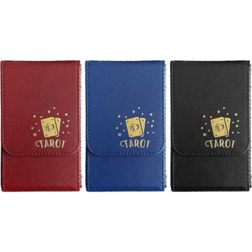 Capacity Tarot Cards Box PU Leather Tarot Case Container Board Game Card Sleeve