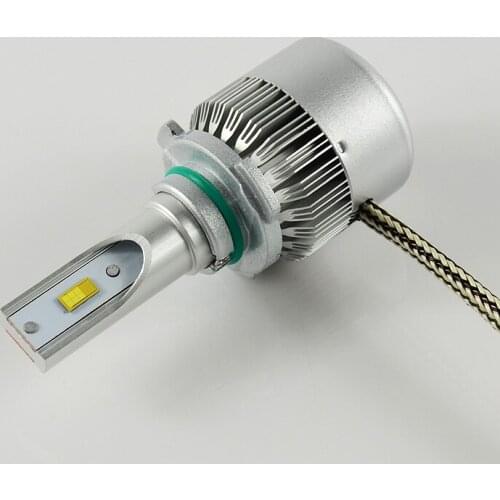 1 Set 9006 HB4 C6F FLIP LED Headlight 72W 7600LM All-in-one FLIP Chip Built-in Fan Pure White 6000K Driving Fog Car Lamp Bulbs