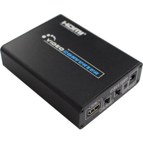 HDMI to AV Composite S-Video CVBS Video Converter HDMI to Composite 3RCA PAL/NTSC Switch for TV PC Blue-Ray DVD with adapter