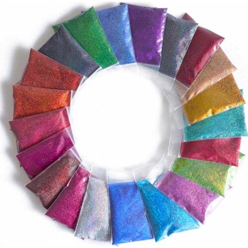 21Bag Holographic Glitter Powder For Nail Chameleon Pigment Powder Manicure Set Kit Profesional Decoration For Nails 210g/ 0.2MM