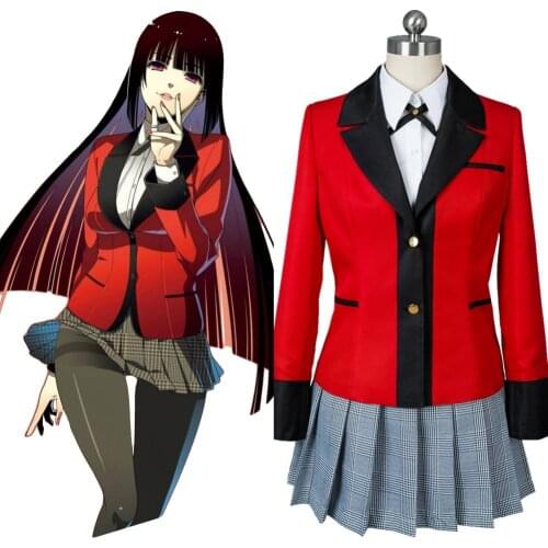 Kakegurui Compulsive Gambler cosplay Yumeko Jabami Hyakkaou Costume full set cosplay Halloween carnival high quality Costume