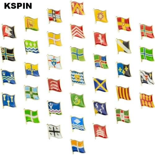 United Kingdom County Flag Badge Flag Brooch National Flag Lapel Pin International Travel Pins Collections