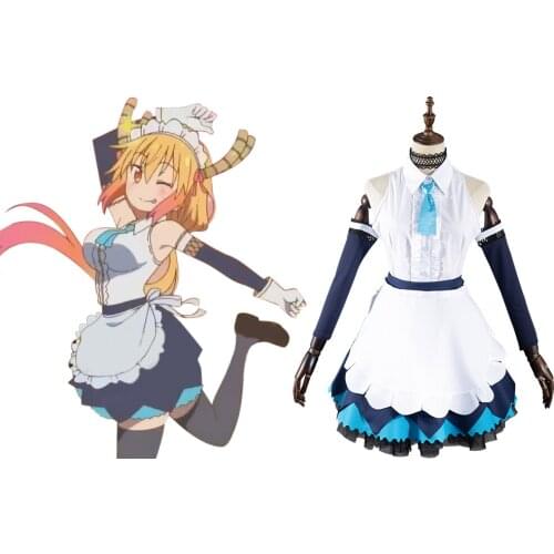 Miss Kobayashi‘s Dragon Maid Toru Cosplay Costume Toru Maid Skirt Suits Halloween Carnival Custom Make