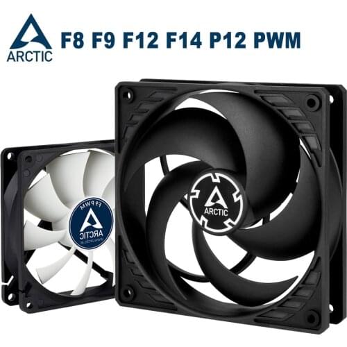 ARCTIC F8 F9 F12 F14 P8 P12 PWM black CPU Cooler fan 4pin temperature control silent Case Cooling fan