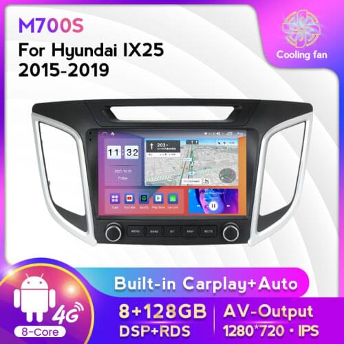 Android 8-Core 6+128G Car Radio Multimedia Player For Hyundai Creta ix25 2015-2019 GPS Navigation Carplay+Auto WIFI 4G LTE BT
