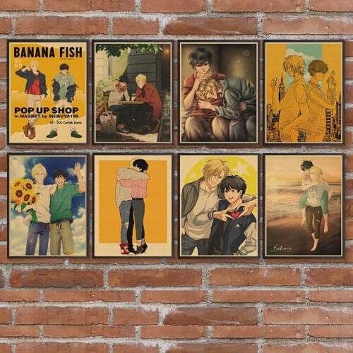 Japan Anime Banana Fish Game Home Decor Vintage Posters Kraft Paper Landscape Art Painting Living Room Bar Wall Picture