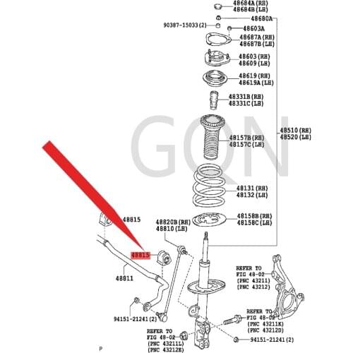 Front stabilizer bushing 2007-Toy ota COR OLL ARU MIO NVA NGU ARD stabilizer rubber (front) stabilizer rubber sleeve
